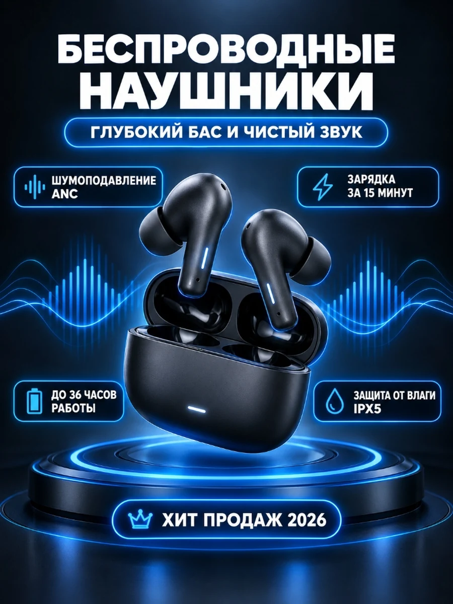 Беспроводные наушники инфографика WB