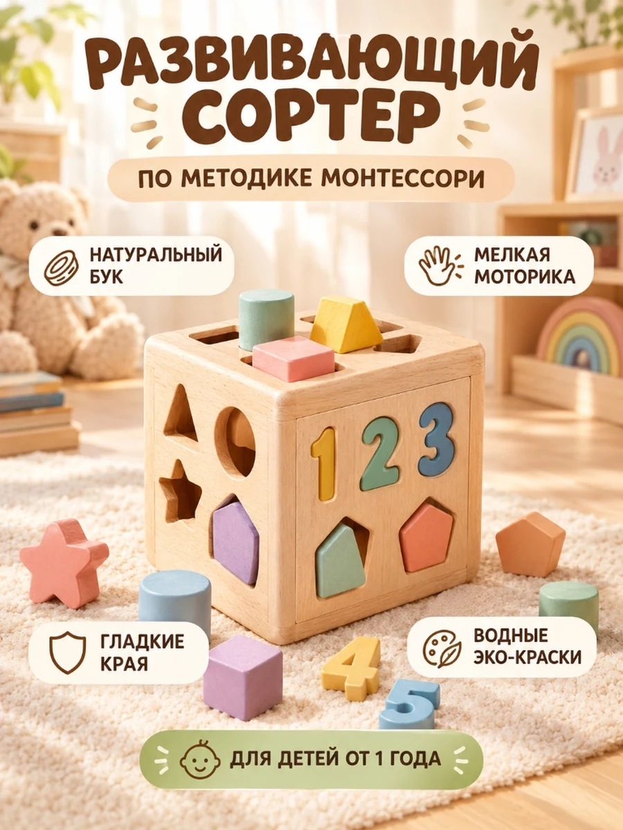 Детский сортер инфографика WB