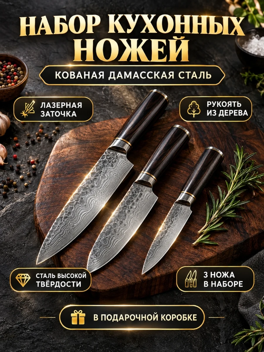 Набор ножей инфографика WB