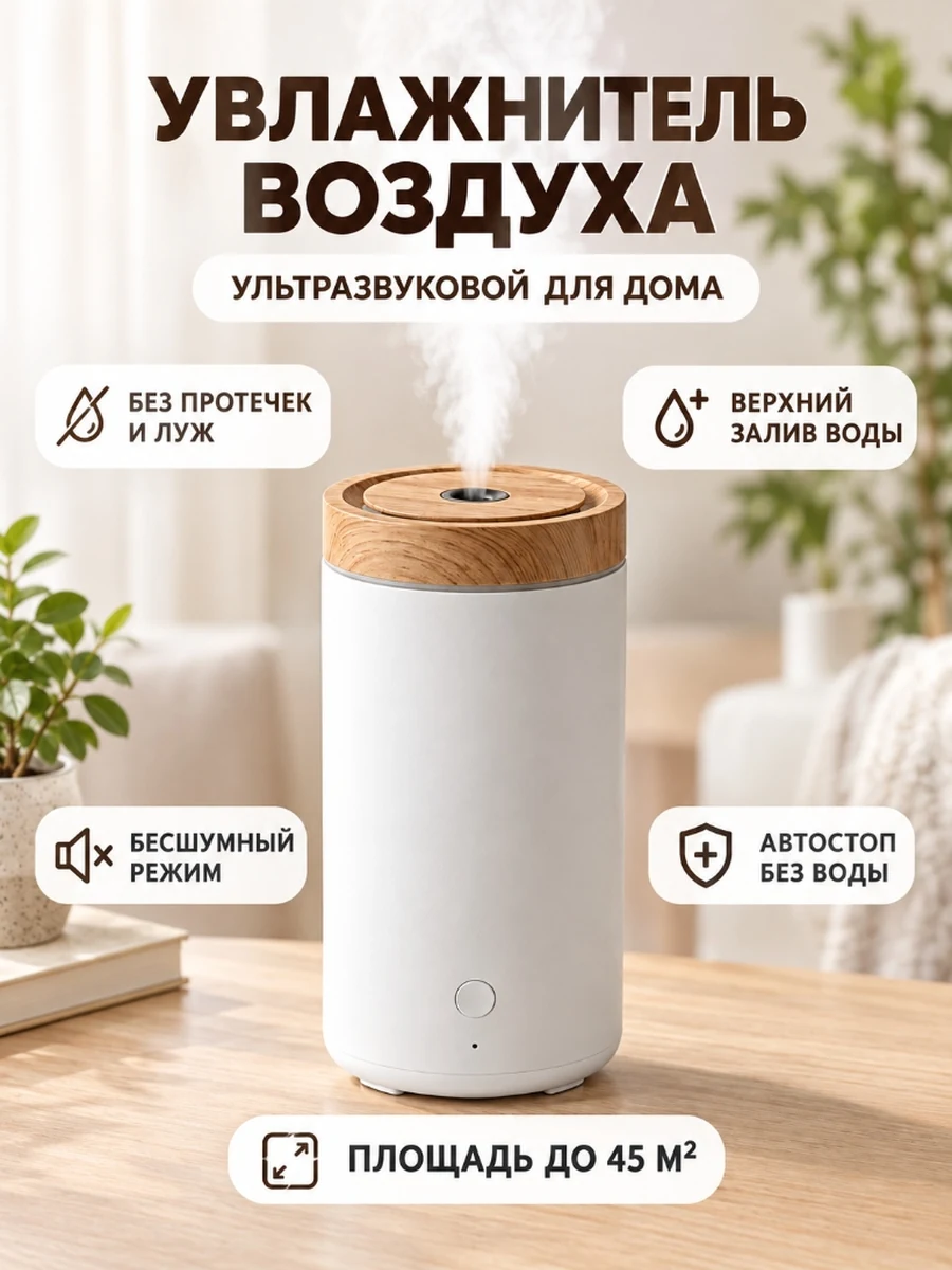 Готовая продающая карточка увлажнителя для Wildberries